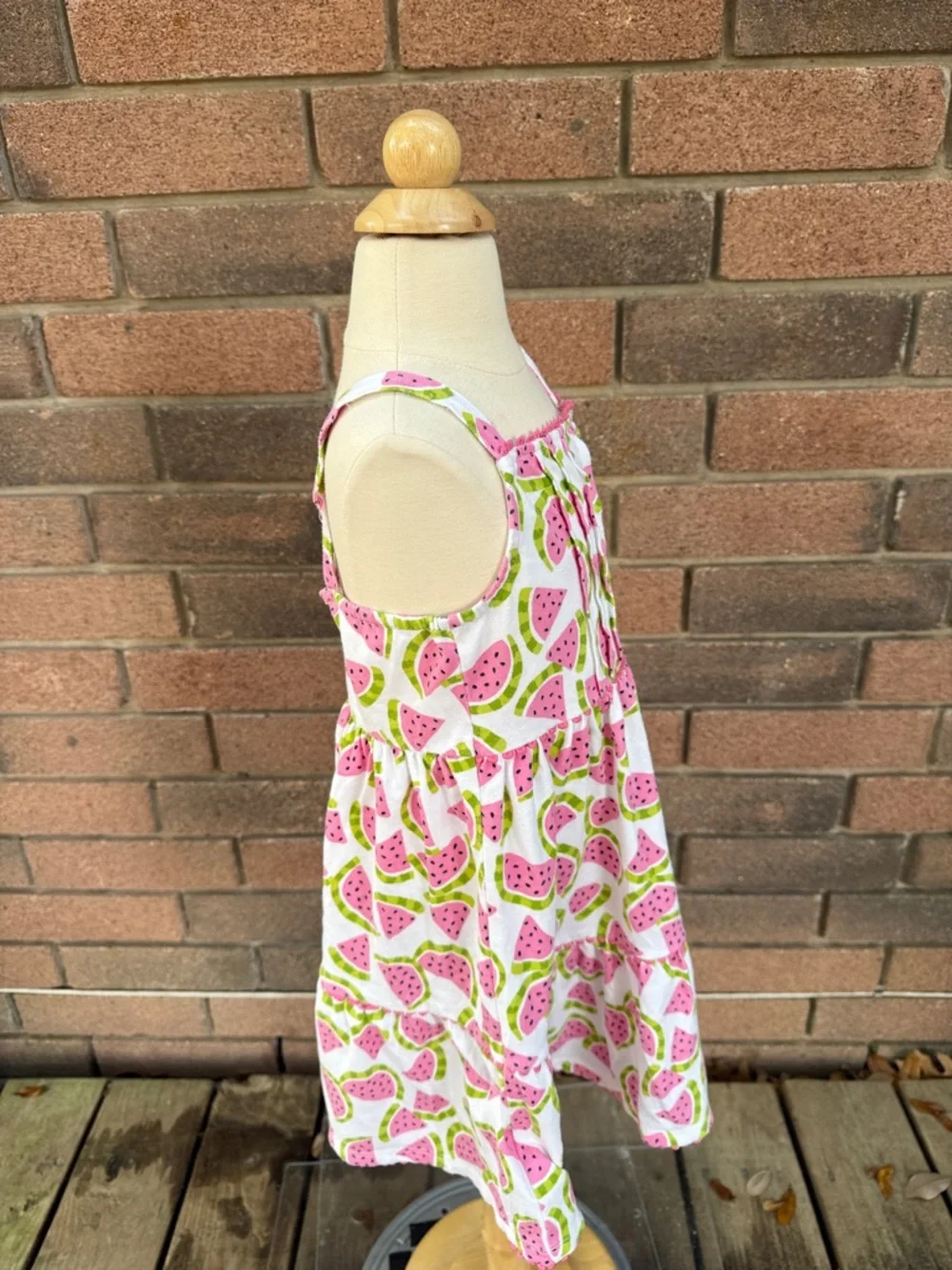 The Children's Place Pink and Green Watermelon Sundress Size 4T - Picture 3 of 4